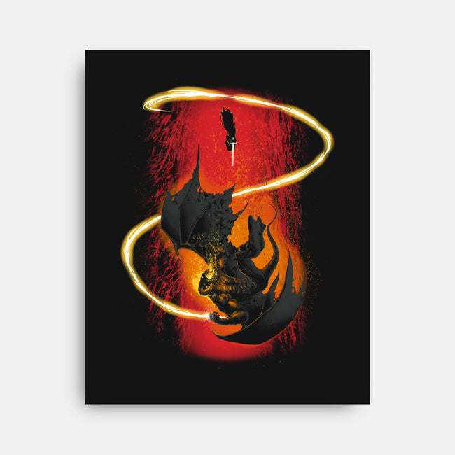 Wizard Vs Demon-None-Stretched-Canvas-Art_Of_One