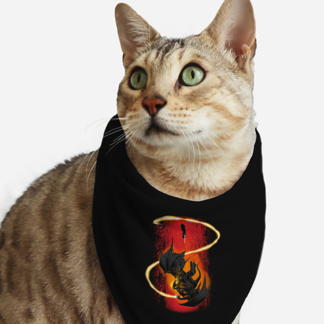 Wizard Vs Demon-Cat-Bandana-Pet Collar-Art_Of_One