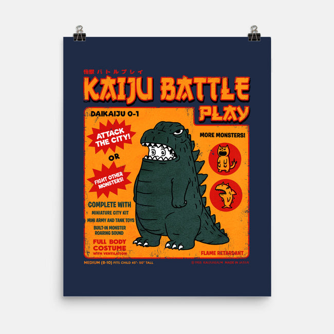 Kaiju Battle Player-None-Matte-Poster-pigboom