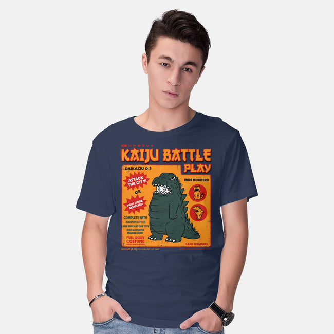 Kaiju Battle Player-Mens-Basic-Tee-pigboom