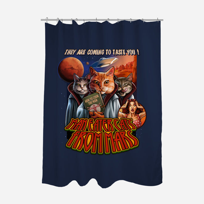 Cats From Mars-None-Polyester-Shower Curtain-daobiwan