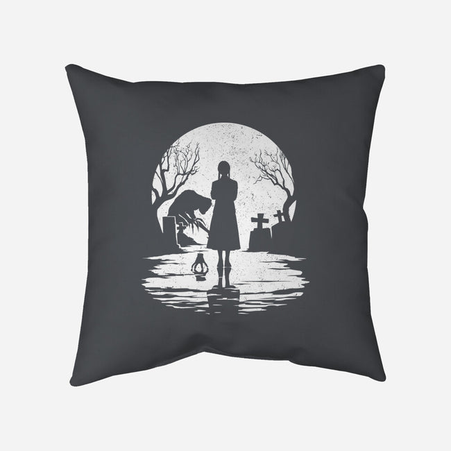 Spooky Moon-None-Removable Cover w Insert-Throw Pillow-GrayspellHouse