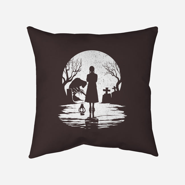 Spooky Moon-None-Removable Cover w Insert-Throw Pillow-GrayspellHouse