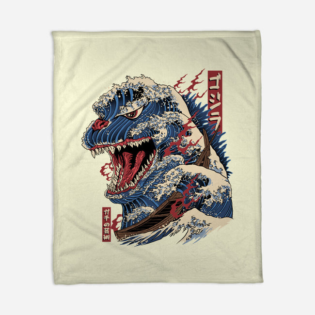 Great Godzilla-None-Fleece-Blanket-gaci