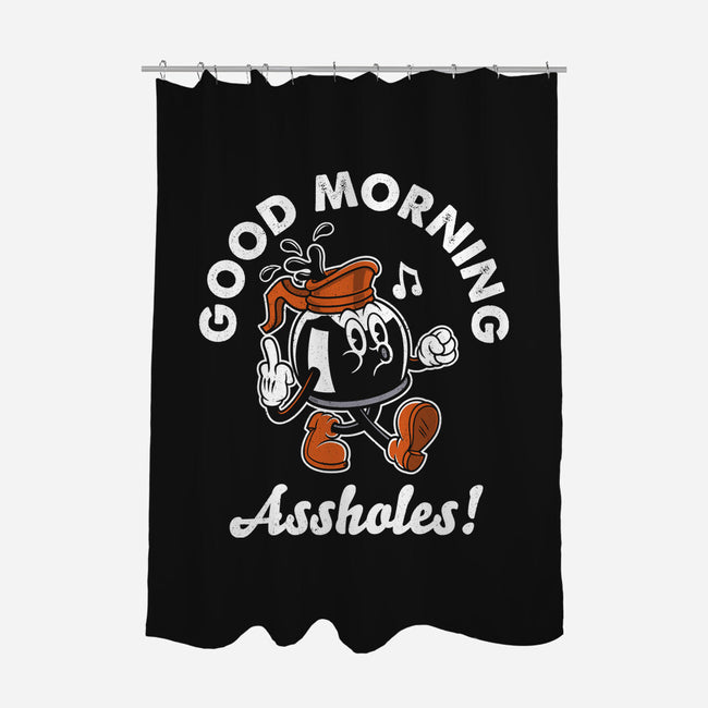 Good Morning Ahole-None-Polyester-Shower Curtain-Nemons