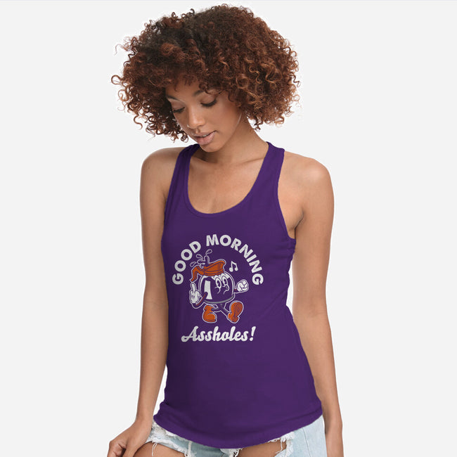 Good Morning Ahole-Womens-Racerback-Tank-Nemons