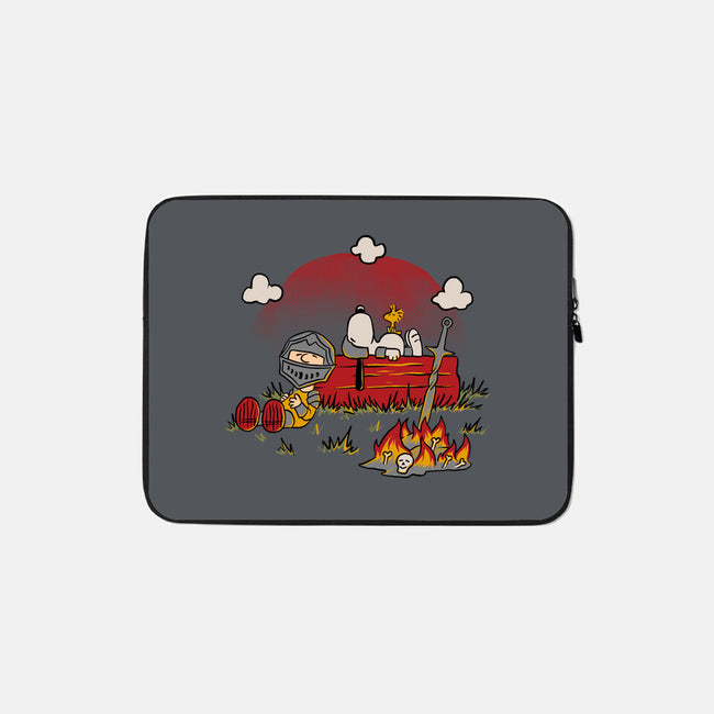 Snoopy Dark Souls-None-Zippered-Laptop Sleeve-Studio Mootant