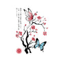 Two Butterflies Sumi-e-None-Glossy-Sticker-DrMonekers