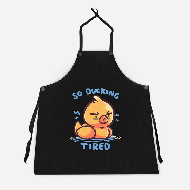 Ducking Tired-Unisex-Kitchen-Apron-TechraNova