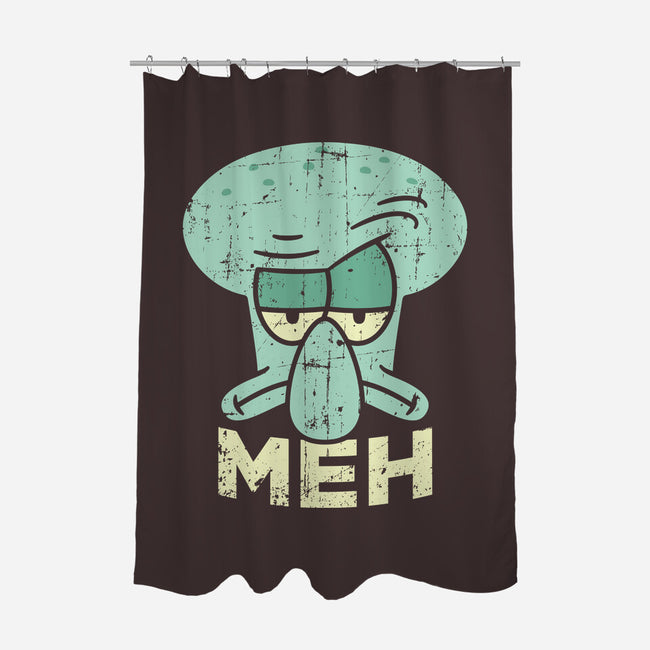 Squid Meh-None-Polyester-Shower Curtain-Xentee