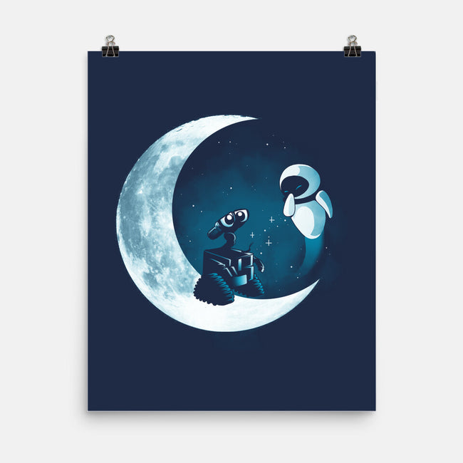 Love Robot Moon-None-Matte-Poster-Vallina84
