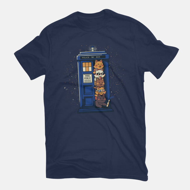 Tardis Cats-Mens-Basic-Tee-tobefonseca