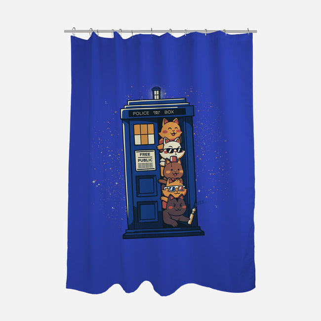 Tardis Cats-None-Polyester-Shower Curtain-tobefonseca