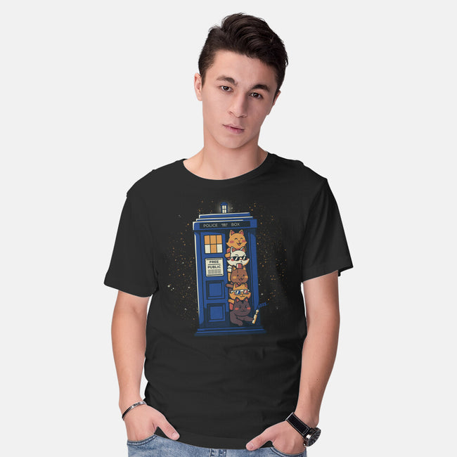 Tardis Cats-Mens-Basic-Tee-tobefonseca