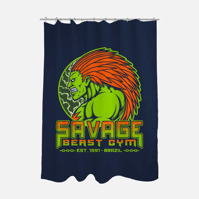 Savage Beast Gym-None-Polyester-Shower Curtain-pigboom