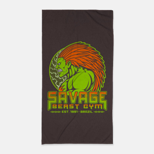 Savage Beast Gym-None-Beach-Towel-pigboom
