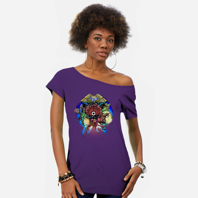 A Super Metroid Story-Womens-Off Shoulder-Tee-Diego Oliver
