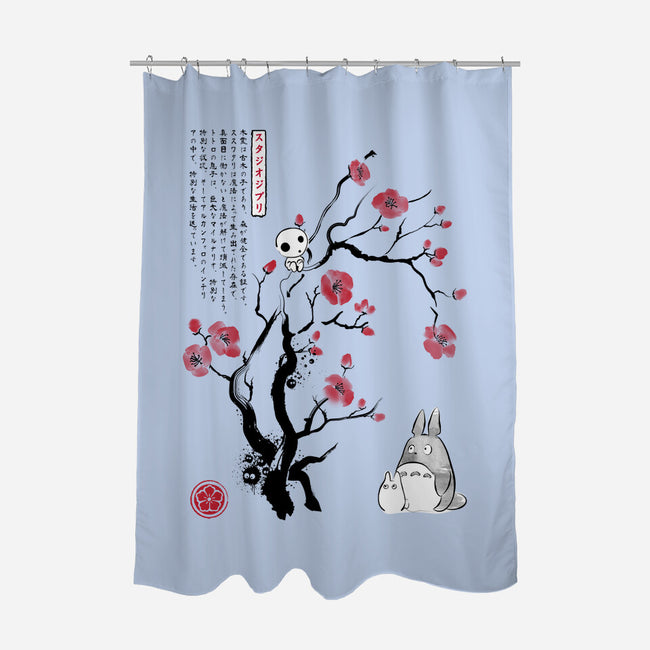 Spirits Sumi-e-None-Polyester-Shower Curtain-DrMonekers
