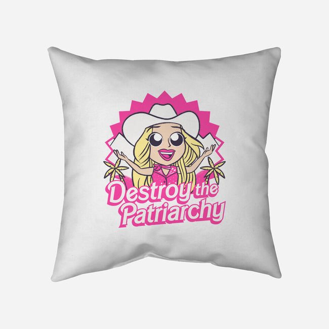 Destroy The Patriarchy-None-Removable Cover w Insert-Throw Pillow-Aarons Art Room