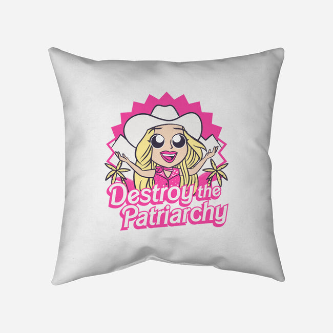 Destroy The Patriarchy-None-Removable Cover-Throw Pillow-Aarons Art Room