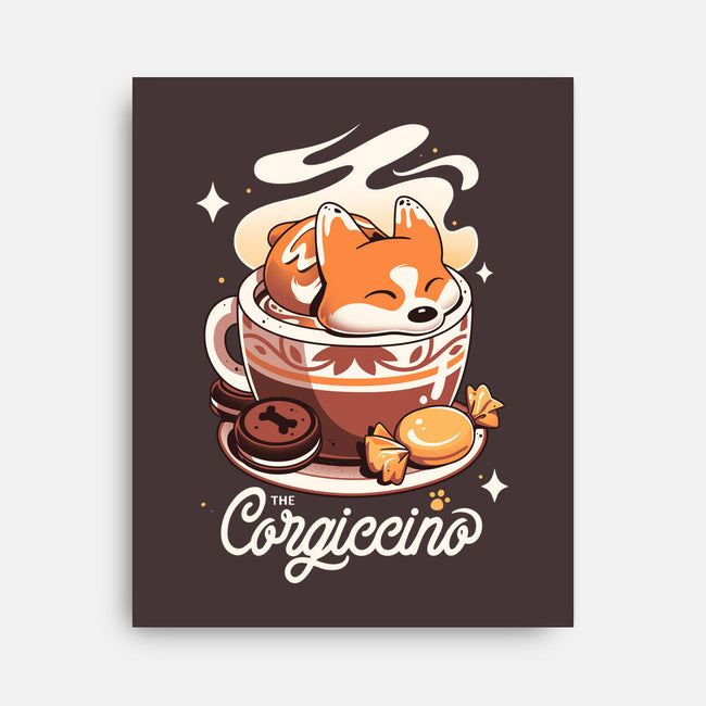 Corgi Coffee Break-None-Stretched-Canvas-Snouleaf