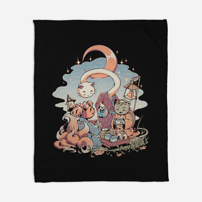 Night Tea-None-Fleece-Blanket-ilustrata