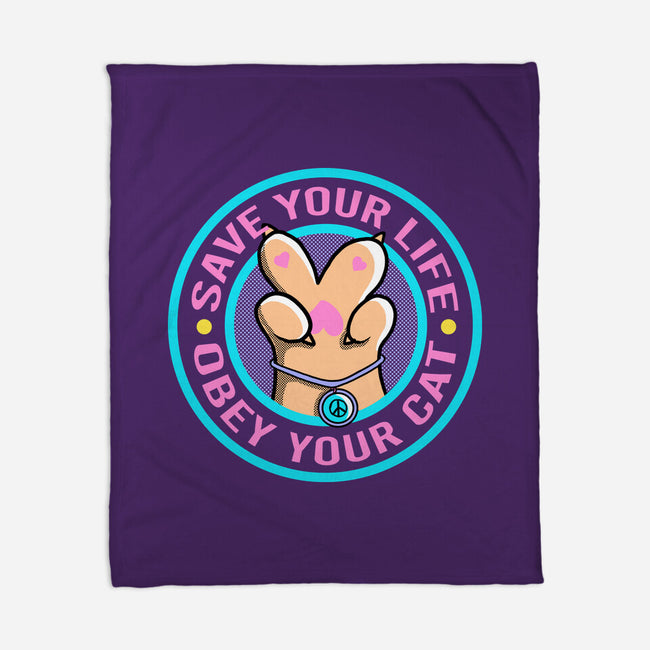 Obey Your Cat-None-Fleece-Blanket-leepianti