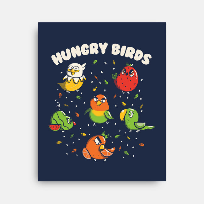 Hungry Birds-None-Stretched-Canvas-tobefonseca