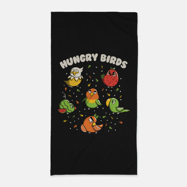 Hungry Birds-None-Beach-Towel-tobefonseca