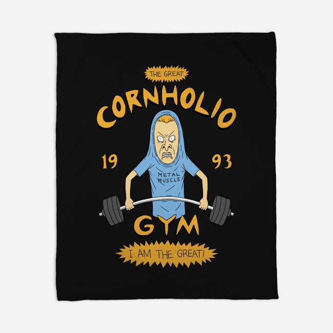 Cornholio's Gym-None-Fleece-Blanket-pigboom
