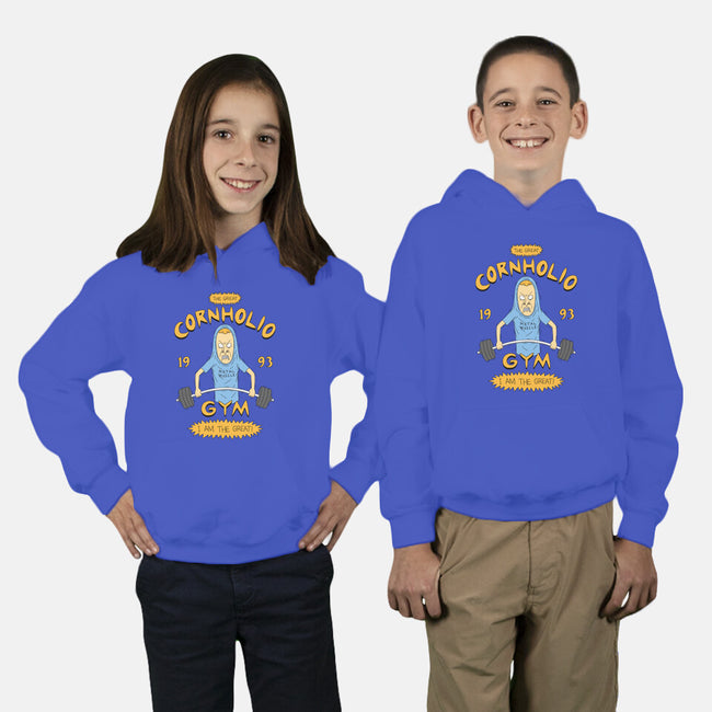 Cornholio's Gym-Youth-Pullover-Sweatshirt-pigboom