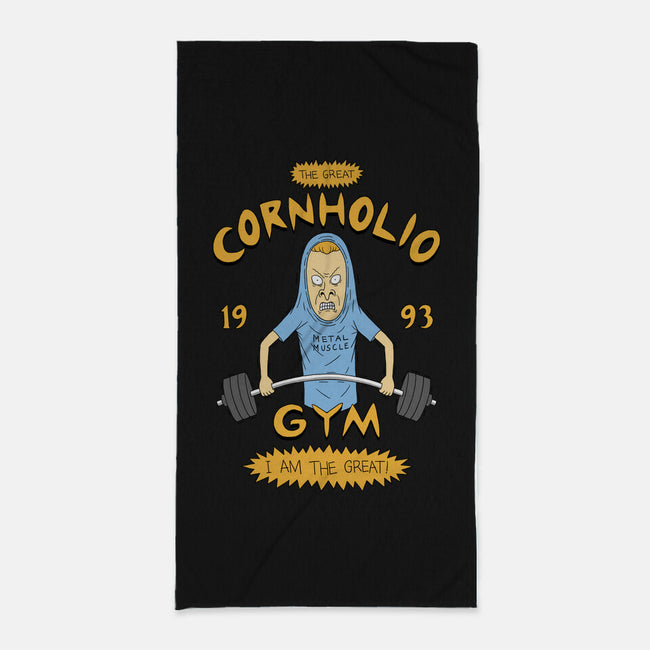 Cornholio's Gym-None-Beach-Towel-pigboom