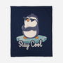 Stay Cool Funny Penguin-None-Fleece-Blanket-tobefonseca