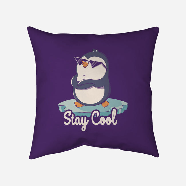 Stay Cool Funny Penguin-None-Removable Cover w Insert-Throw Pillow-tobefonseca