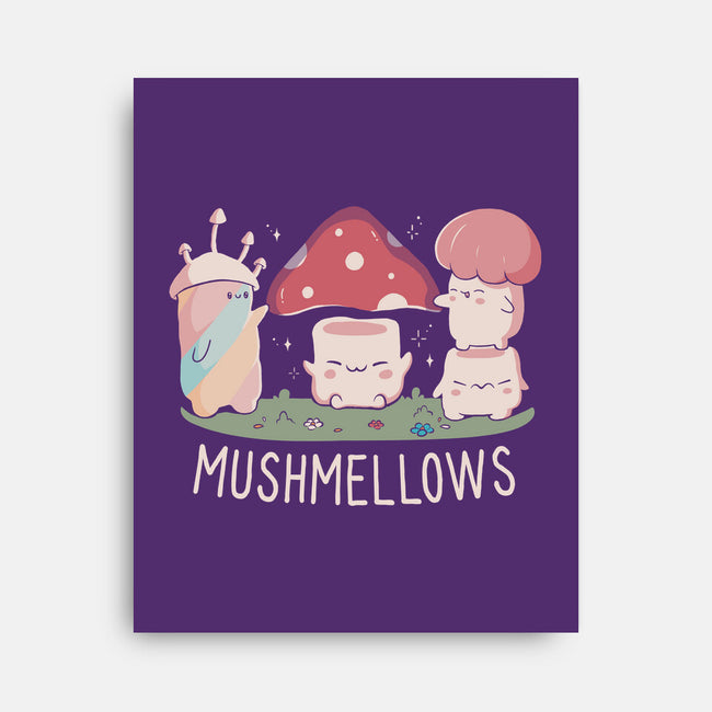 Mushmellows Kawaii Fungi-None-Stretched-Canvas-tobefonseca