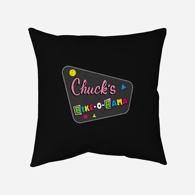 Chuck's Bike-O-Rama-None-Removable Cover-Throw Pillow-sachpica