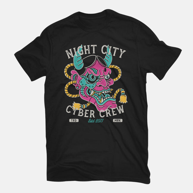 Night City Cyber Crew-Womens-Basic-Tee-Nemons
