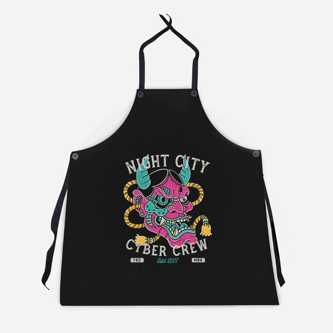 Night City Cyber Crew-Unisex-Kitchen-Apron-Nemons