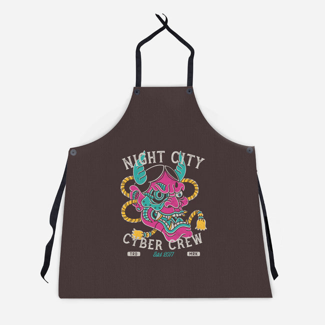 Night City Cyber Crew-Unisex-Kitchen-Apron-Nemons