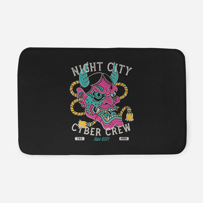 Night City Cyber Crew-None-Memory Foam-Bath Mat-Nemons