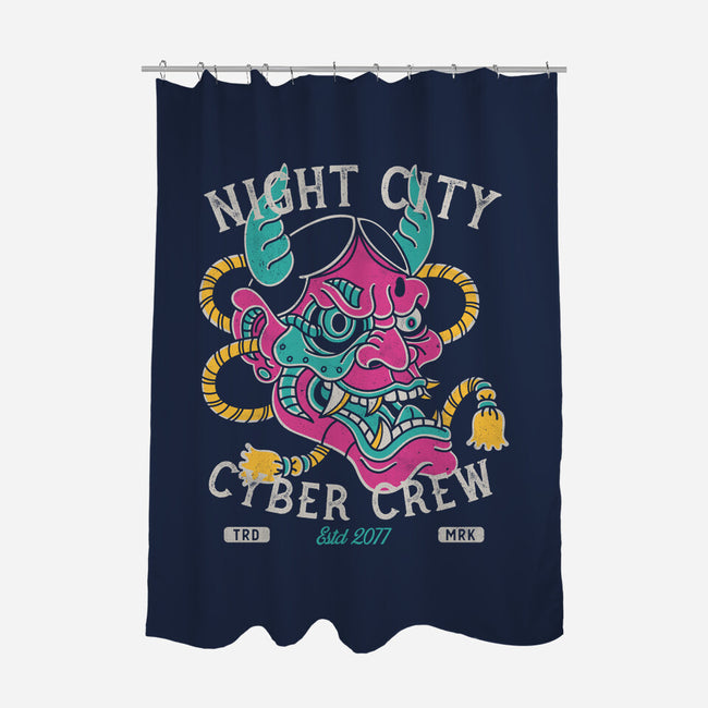 Night City Cyber Crew-None-Polyester-Shower Curtain-Nemons