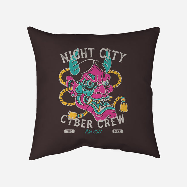 Night City Cyber Crew-None-Removable Cover-Throw Pillow-Nemons