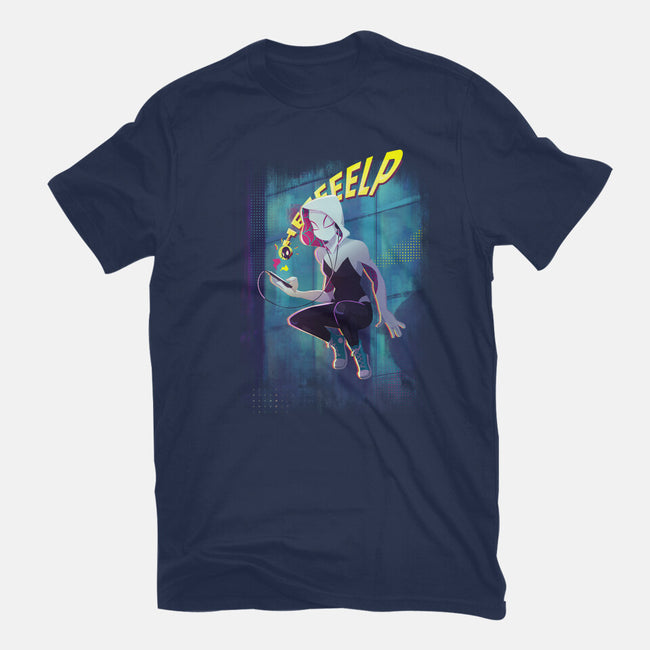 Spider Gwen Help-Mens-Basic-Tee-jacnicolauart