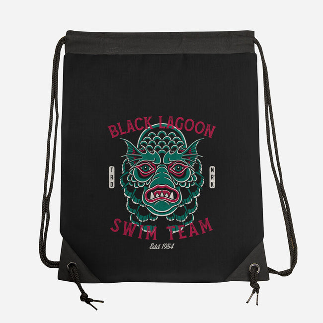 Black Lagoon Swim Club-None-Drawstring-Bag-Nemons