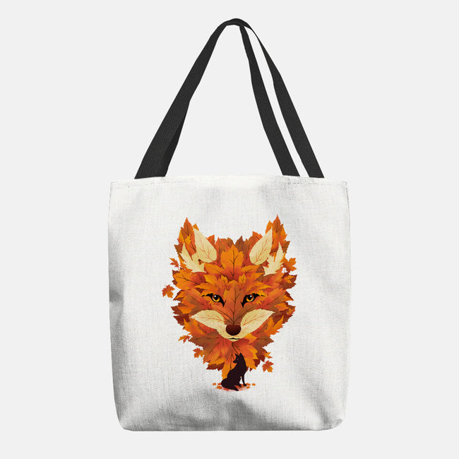 Autumn Leaves Fox-None-Basic Tote-Bag-dandingeroz
