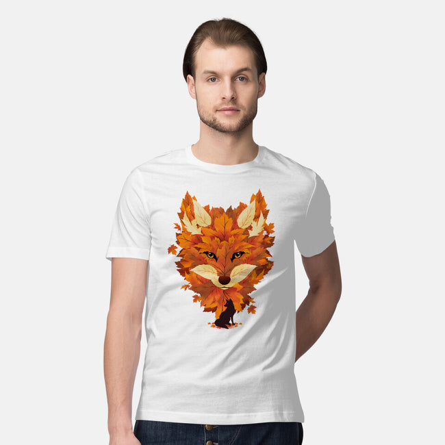 Autumn Leaves Fox-Mens-Premium-Tee-dandingeroz