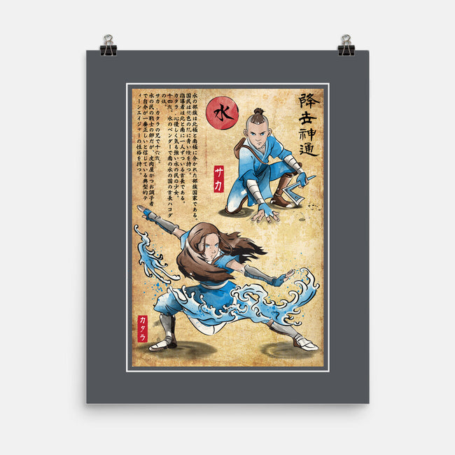 Water Tribe Master Woodblock-None-Matte-Poster-DrMonekers