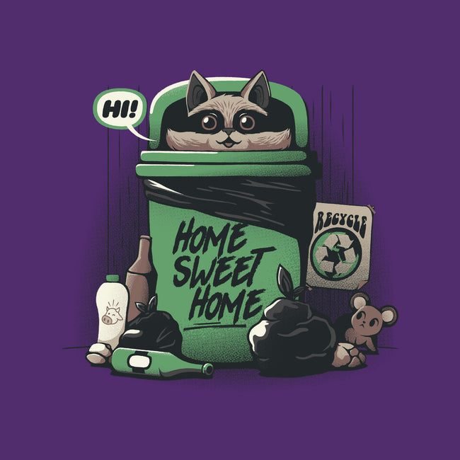 Home Sweet Home Garbage Raccoon-None-Stretched-Canvas-tobefonseca