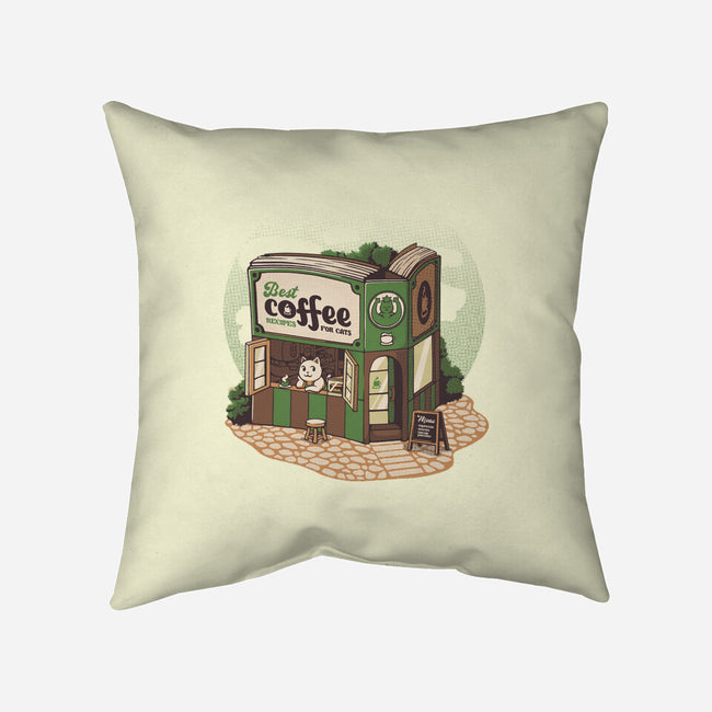 Coffeeshop Cats Bookstore-None-Removable Cover-Throw Pillow-tobefonseca