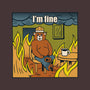 I'm Fine Bear Fire Meme-None-Indoor-Rug-tobefonseca